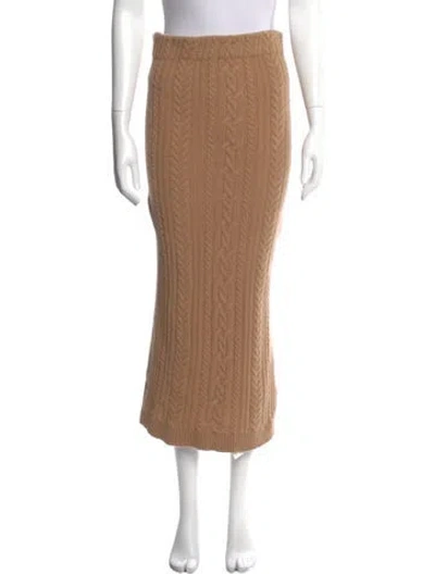 Pre-owned Ralph Lauren Wool Midi Length Skirt In Neutral