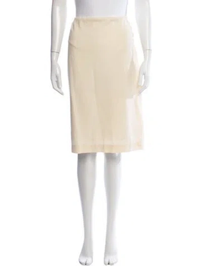 Pre-owned Ralph Lauren Wool Midi Length Skirt In Neutral