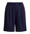 Ralph Lauren Wool Minetta Shorts In Blue