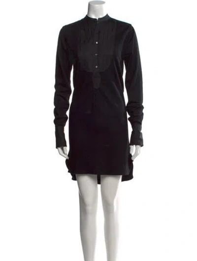 Pre-owned Ralph Lauren Wool Mini Dress In Black