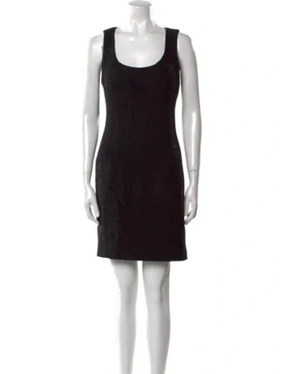 Pre-owned Ralph Lauren Wool Mini Dress In Black
