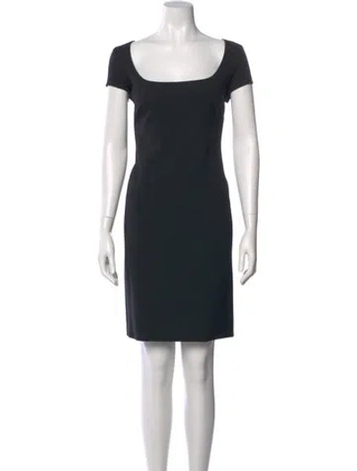 Pre-owned Ralph Lauren Wool Mini Dress In Black