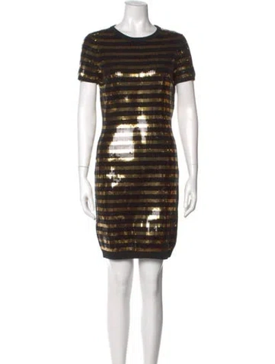 Pre-owned Ralph Lauren Wool Mini Dress In Black
