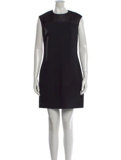 Pre-owned Ralph Lauren Wool Mini Dress In Black