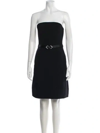 Pre-owned Ralph Lauren Wool Mini Dress In Black