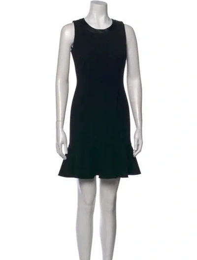 Pre-owned Ralph Lauren Wool Mini Dress In Black