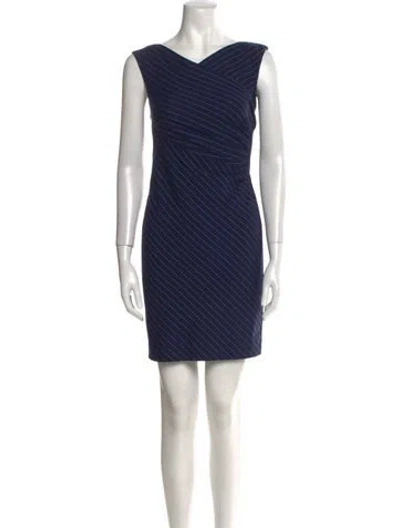 Pre-owned Ralph Lauren Wool Mini Dress In Blue