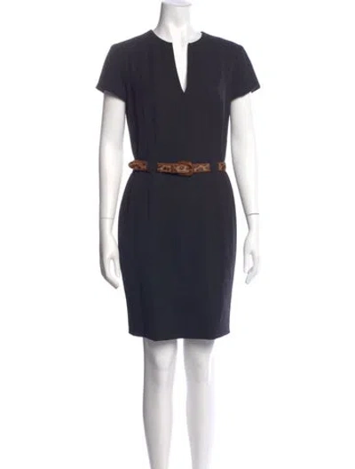 Pre-owned Ralph Lauren Wool Mini Dress In Blue
