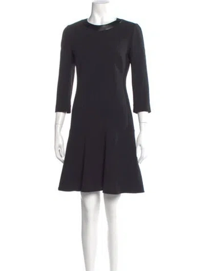 Pre-owned Ralph Lauren Wool Mini Dress In Gray