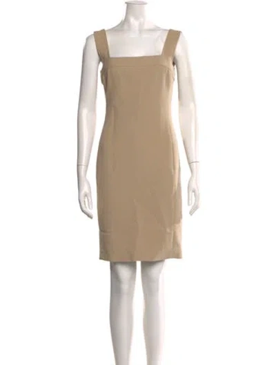 Pre-owned Ralph Lauren Wool Mini Dress In Neutral