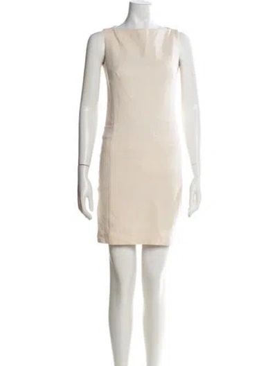 Pre-owned Ralph Lauren Wool Mini Dress In Neutral