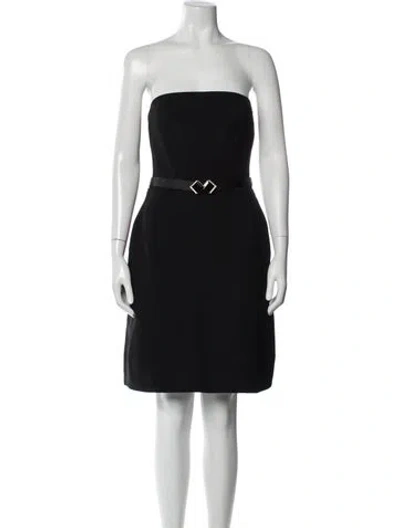 Pre-owned Ralph Lauren Wool Mini Dress W/ Tags In Black