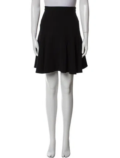 Pre-owned Ralph Lauren Wool Mini Skirt In Black