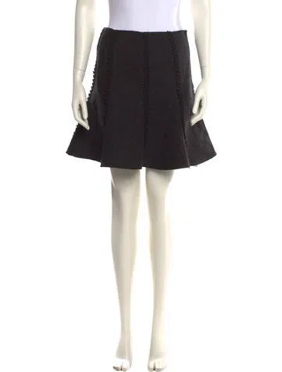 Pre-owned Ralph Lauren Wool Mini Skirt In Black