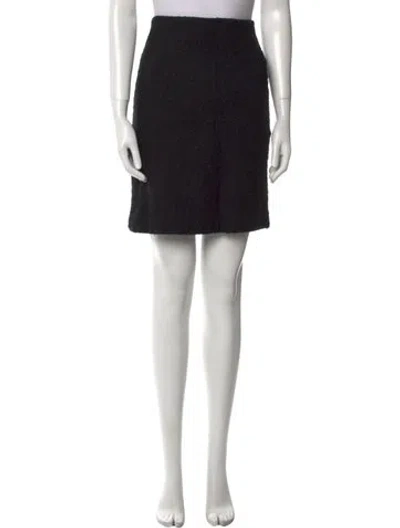 Pre-owned Ralph Lauren Wool Mini Skirt In Black