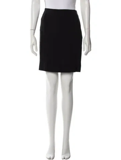 Pre-owned Ralph Lauren Wool Mini Skirt In Black