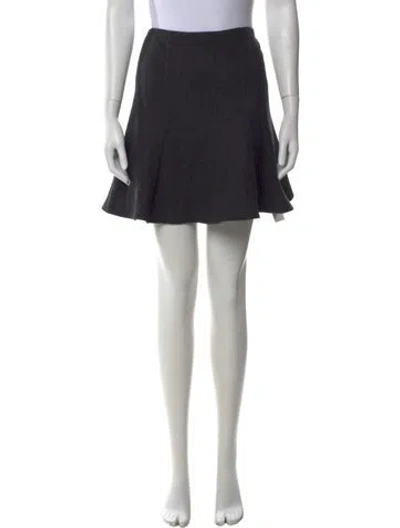 Pre-owned Ralph Lauren Wool Mini Skirt In Black