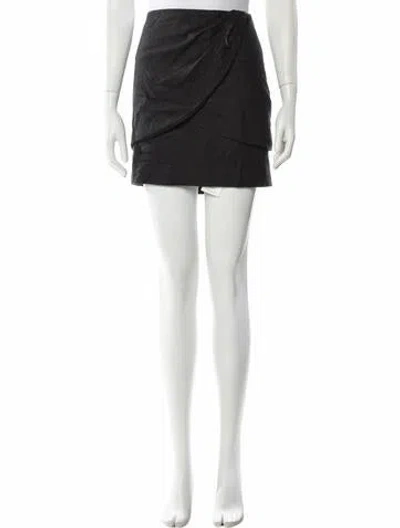 Pre-owned Ralph Lauren Wool Mini Skirt In Black