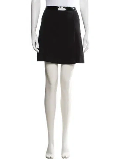 Pre-owned Ralph Lauren Wool Mini Skirt In Black
