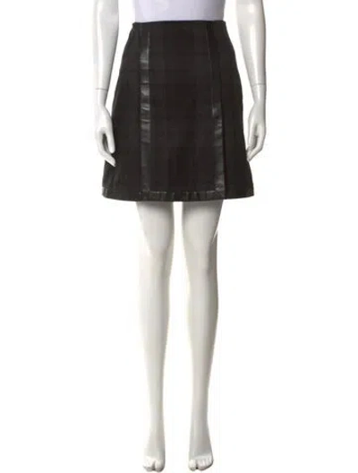 Pre-owned Ralph Lauren Wool Mini Skirt In Black