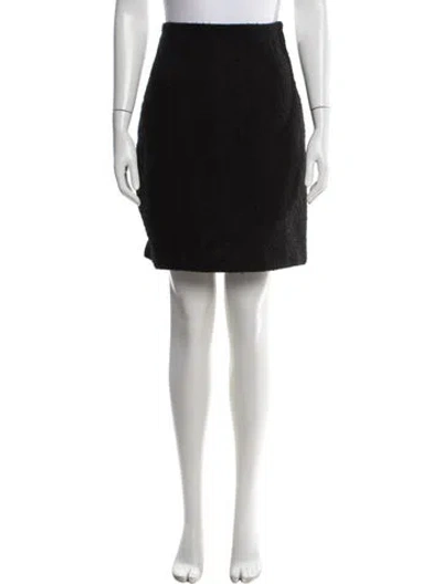 Pre-owned Ralph Lauren Wool Mini Skirt In Black
