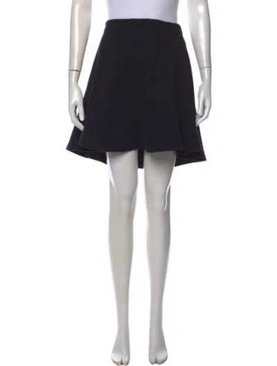 Pre-owned Ralph Lauren Wool Mini Skirt In Black