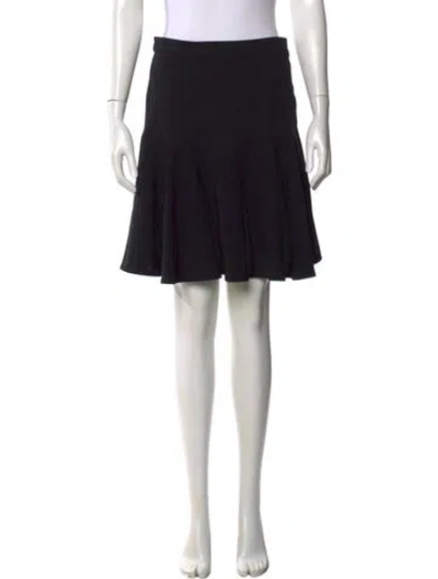 Pre-owned Ralph Lauren Wool Mini Skirt In Black
