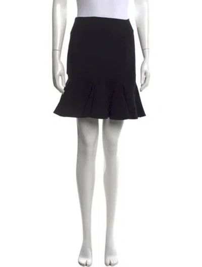 Pre-owned Ralph Lauren Wool Mini Skirt In Black