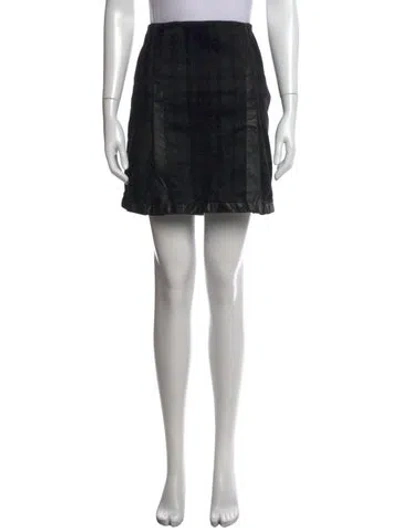 Pre-owned Ralph Lauren Wool Mini Skirt In Black