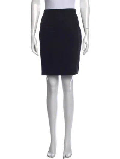 Pre-owned Ralph Lauren Wool Mini Skirt In Black