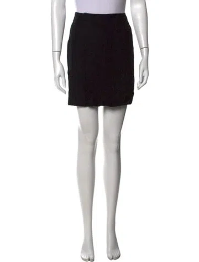 Pre-owned Ralph Lauren Wool Mini Skirt In Black