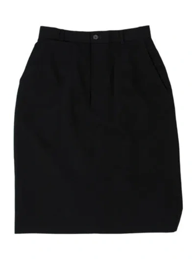 Pre-owned Ralph Lauren Wool Mini Skirt In Black