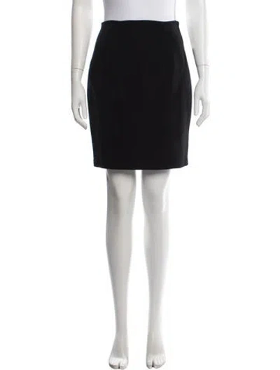 Pre-owned Ralph Lauren Wool Mini Skirt In Black