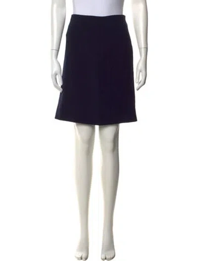 Pre-owned Ralph Lauren Wool Mini Skirt In Blue