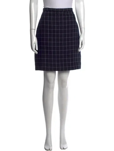 Pre-owned Ralph Lauren Wool Mini Skirt In Blue
