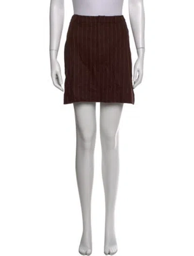 Pre-owned Ralph Lauren Wool Mini Skirt In Brown