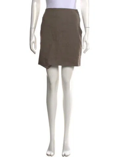 Pre-owned Ralph Lauren Wool Mini Skirt In Brown