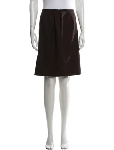 Pre-owned Ralph Lauren Wool Mini Skirt In Brown