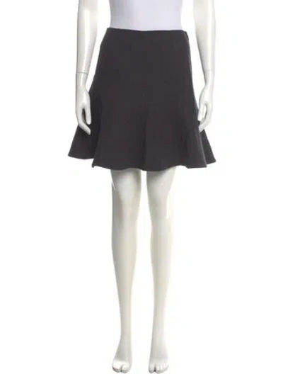 Pre-owned Ralph Lauren Wool Mini Skirt In Gray