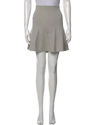 Pre-owned Ralph Lauren Wool Mini Skirt In Gray