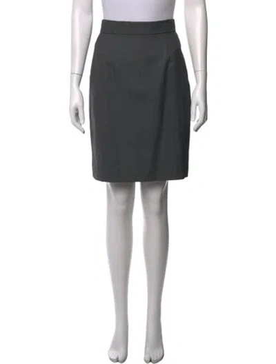 Pre-owned Ralph Lauren Wool Mini Skirt In Gray