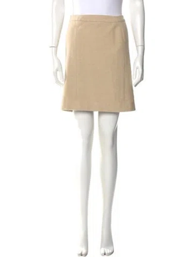 Pre-owned Ralph Lauren Wool Mini Skirt In Neutral