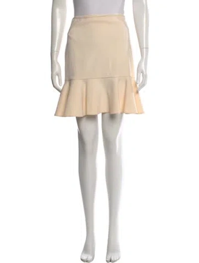 Pre-owned Ralph Lauren Wool Mini Skirt In Neutral