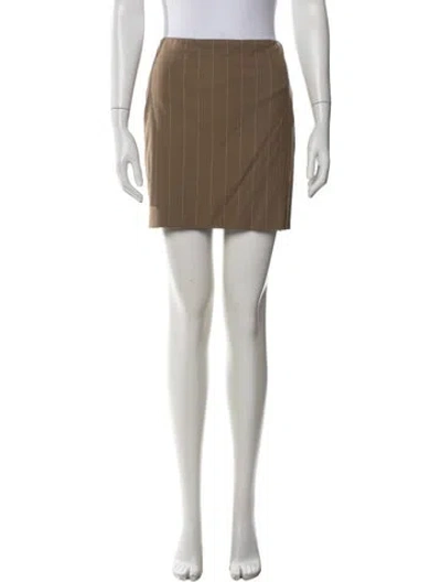Pre-owned Ralph Lauren Wool Mini Skirt In Neutrals