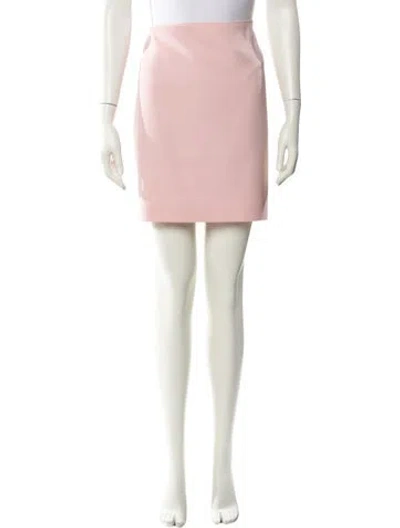 Pre-owned Ralph Lauren Wool Mini Skirt In Pink