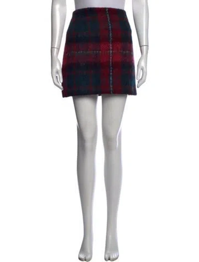 Pre-owned Ralph Lauren Wool Mini Skirt In Red