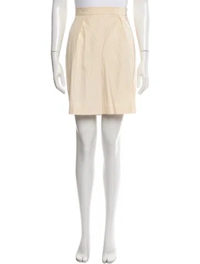 Pre-owned Ralph Lauren Wool Mini Skirt W/ Tags In Neutral