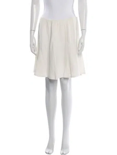 Pre-owned Ralph Lauren Wool Mini Skirt In White