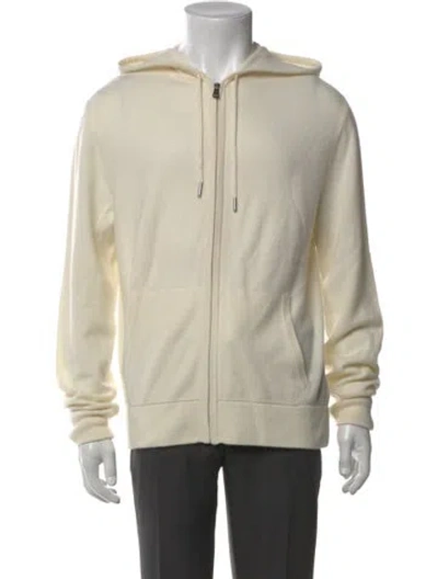 Pre-owned Ralph Lauren Wool Mock Neck Cardigan In Neutral