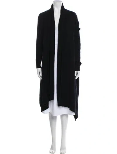 Pre-owned Ralph Lauren Wool Open Front Sweater In Black